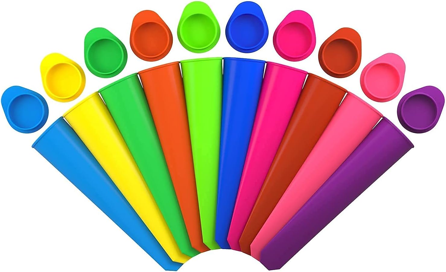 iNeibo Silicone Popsicle Mold -10 Pack Ice Pop Mould, Ice Lolly Molds with Lids, Food Grade, BPA Free - Flexible & Durable & Reusable & Easy Clean Popsicle Maker for Your Kids Craft Popsicle