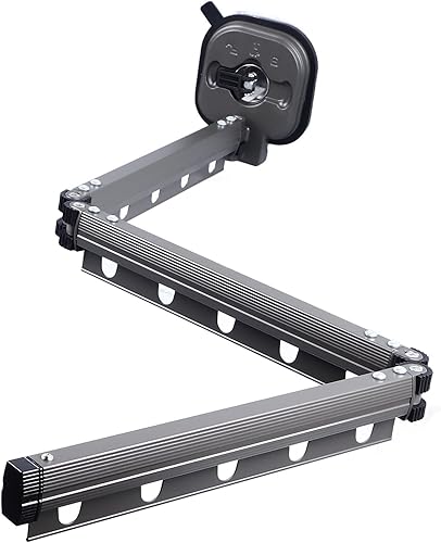 AUNMAS Perchero de secado de ropa, para montar en la pared, perchero retráctil para secar ropa, ahorrador de espacio, para balcón, lavandería, baño