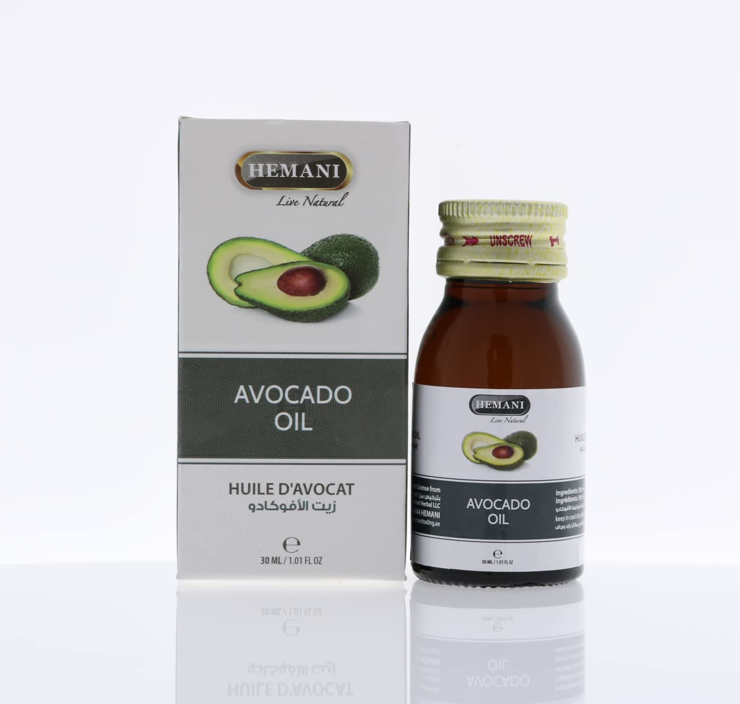 Hemani Pure Avocado Oil For Healthy Hair & Nourished Skin Cold-Pressed Great for Cooking