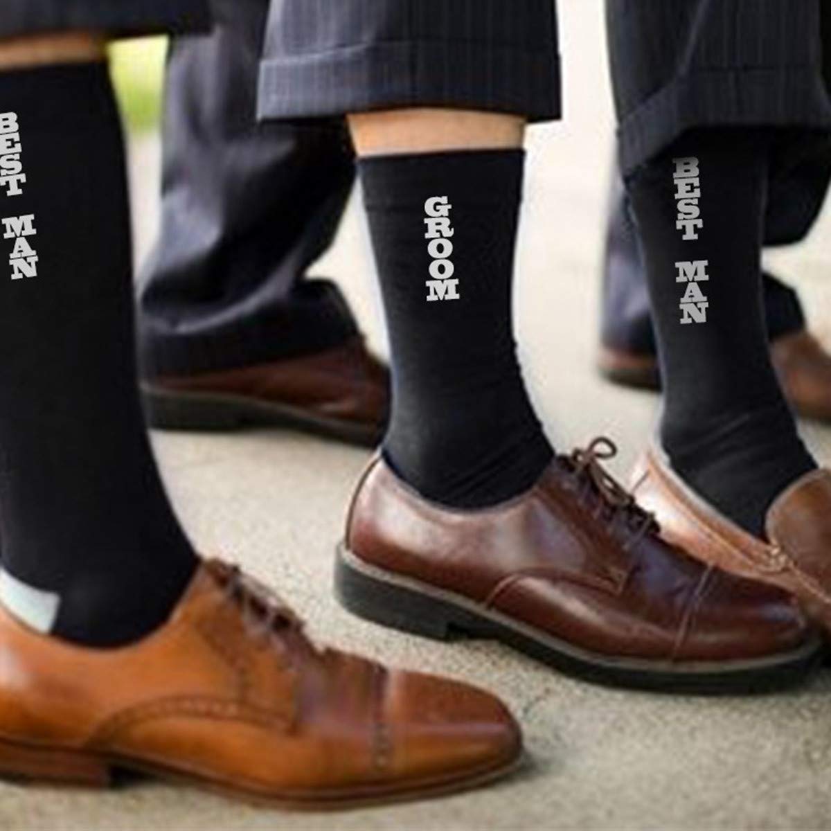 Groom Groomsmen Prezenty dla mężczyzn dla niego propozycja ślubna nowość śmieszne skarpetki Bestman 100% bawełniane skarpety dla drużbów