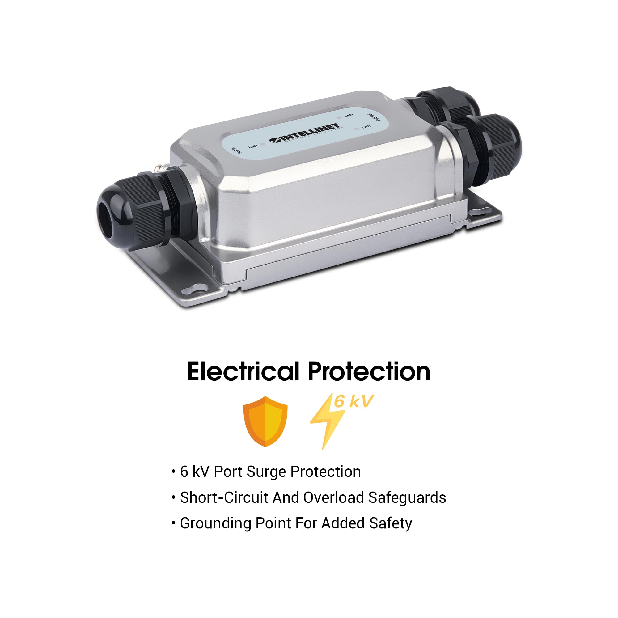 Intellinet 2-Port Gigabit PoE++ Extender Outdoor, 60W Power Budget, 30W Out P...