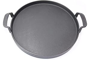 CG42A (1-Pack) Cast Iron 12" Comal De Piedra Griddle