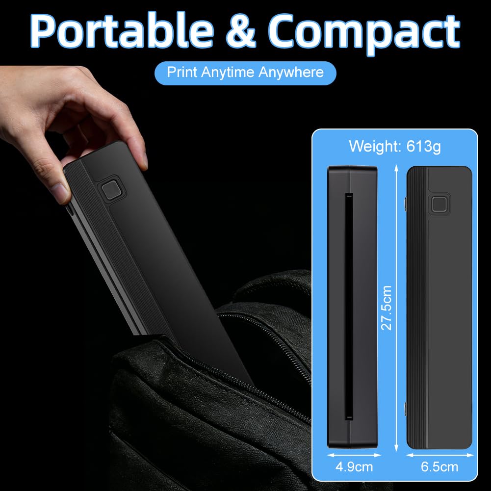 Aolso Stampante per Tatuaggi Termica Bluetooth, Portatile con 10 Fogli Carta Transfer, per Artisti e Principianti