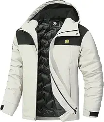 Jaqueta masculina quente de inverno, impermeável, à prova de vento, corta-vento, jaqueta de snowboard com capuz