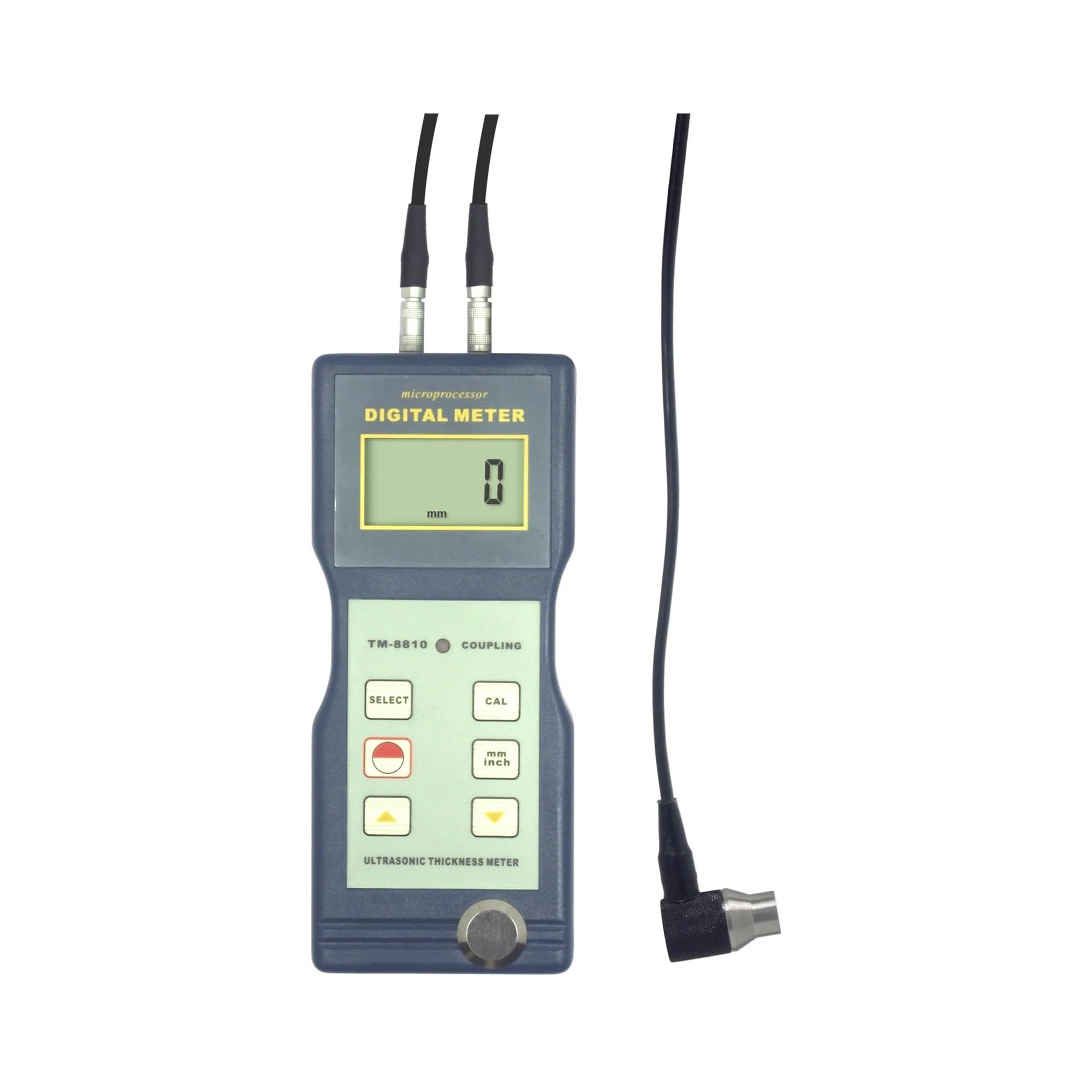 Miernik grubości lakieru, Cyfrowy ultradźwiękowy tester grubości 8810 Przyrząd do pomiaru metalu 1,5 mm ~ 200 Przenośny miernik głębokości lakieru