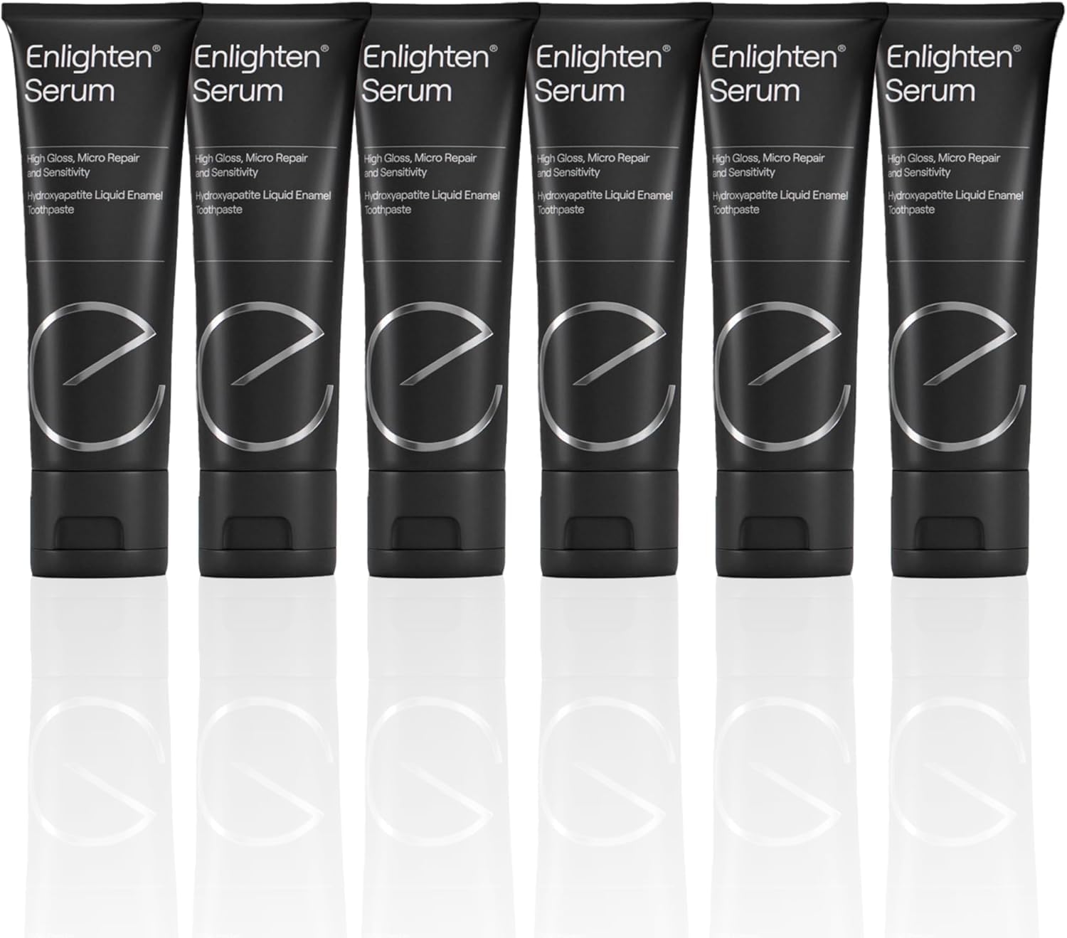 Enlighten Serum Enamel Repair Toothpaste, Reduces Sensitivity, Dentist-Approved Daily Desensitising Toothpaste with Hydroxyapatite & Fluoride, Restores Gloss, Removes Stain & Plaque, 75ml, Pack of 6