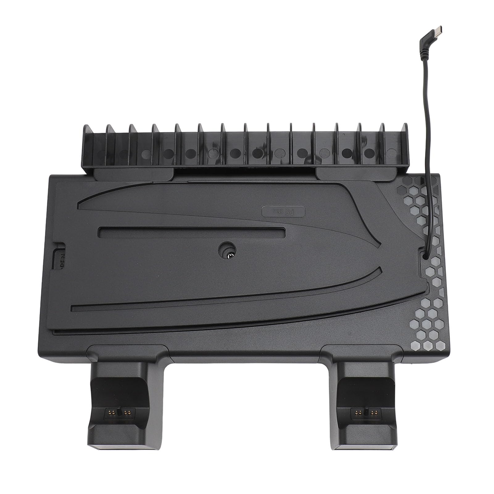Hamwesh Supporto di Raffreddamento RGB, Stazione di Raffreddamento con Ventola Regolabile da 5000 Giri/min, Doppio Dock di Ricarica con Organizer per Cuffie a Disco per Controller Console