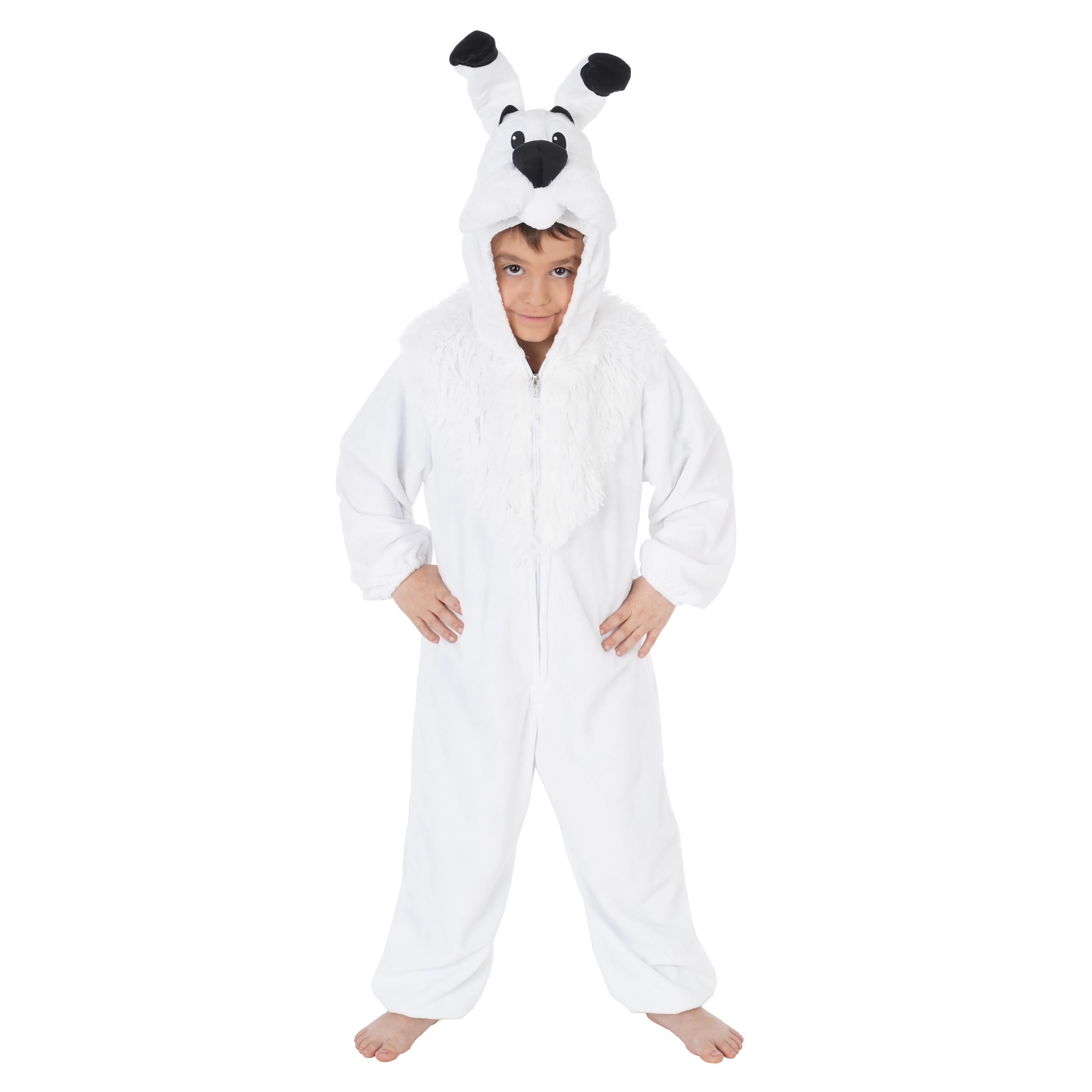 Chaks - Idefix children's costume, Asterix and Obelix dog, onesie with hood, fancy dress for carnival and comic con