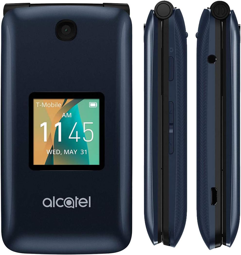 Alcatel Go Flip 4GB 4044W Blue - T-Mobile (Renewed)