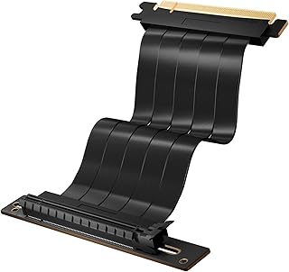 PCI-E 4.0 16X PCI-e Extension Cable 16x Flexible Cable High Speed Extension Port Adapter PCIe Riser Cable 20CM(90 Degrees)