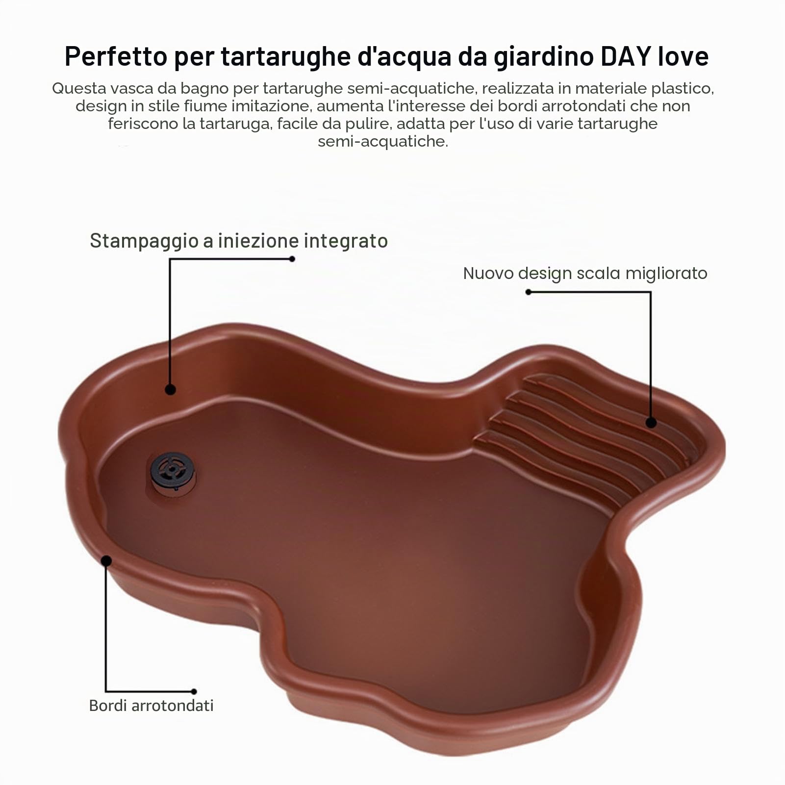 Piscina per Rettili | Vasca da Bagno per Rettili | Ciotola per Acqua per Rettili | Piscina per Tartarughe | Mangiatoia per Tartarughe per Tartarughe, Draghi Barbuti, Gechi