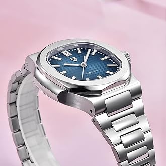 HaiQin Pagani Design 1728 Elegant Men's Automatic Mechanical Watch Full Stainless Steel Synthetic Sapphire 100m Waterproof Luminous Sports WristWatches