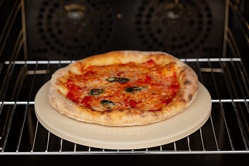Miniatura 26 de K ROCKSHEAT - Piedra redonda de pizza de 16 pulgadas para parrilla y horno, piedra de hornear grande de cordierita para pan, piedra de cocción