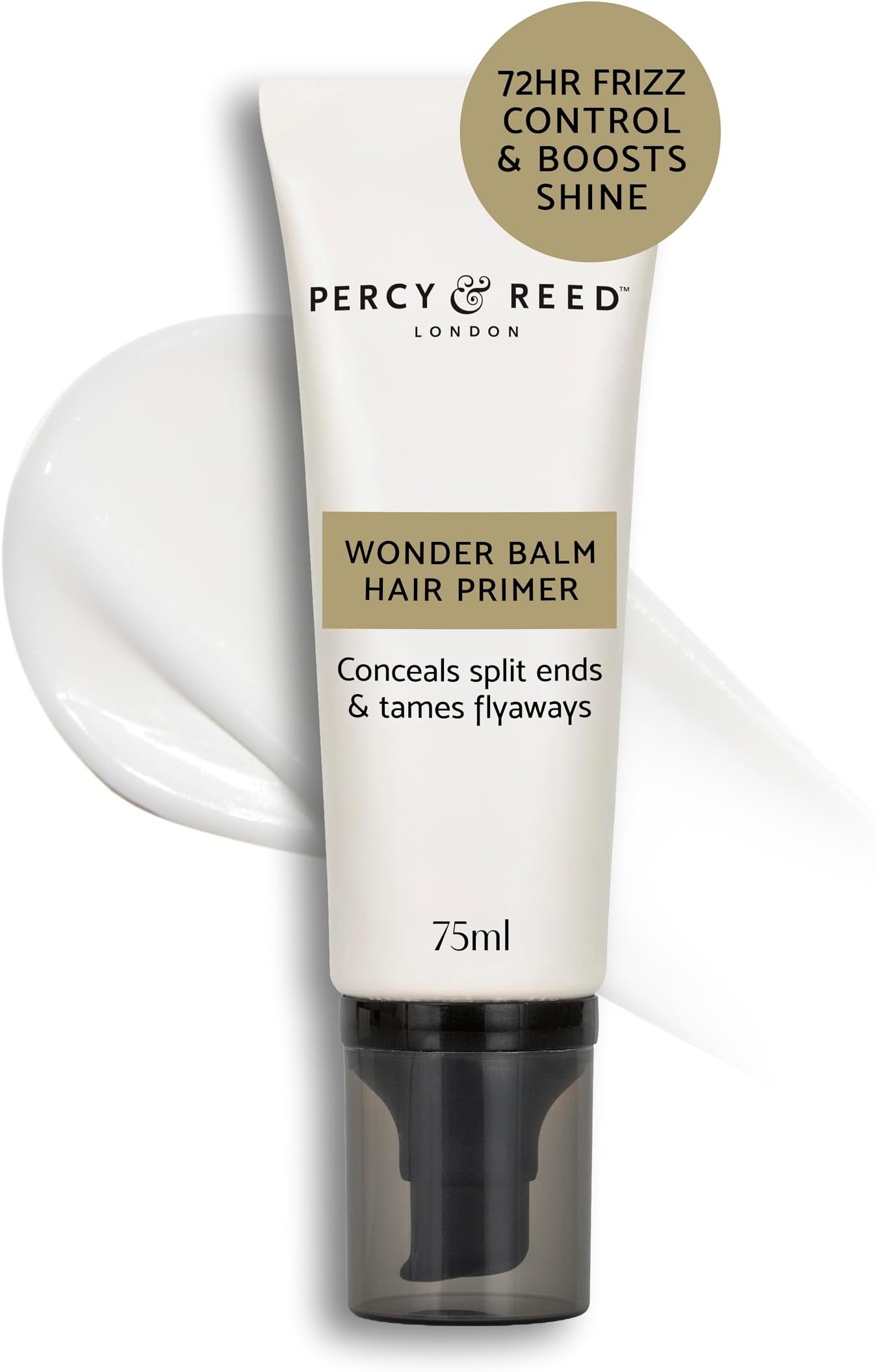 Percy & Reed I Need A Hero Wonder Balm Hair Primer - Fights Frizz, Boosts Shine, 72-Hour Humidity Control, Flyaways & Split-Ends. Silicone-Free, Sulphate-Free, Paraben-Free, Vegan Friendly - 75ml
