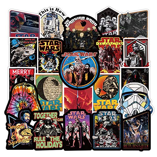 image for FUNWING 108 Pcs Star Wars Stickers, The Star Wars Waterproof Vinyl Sti