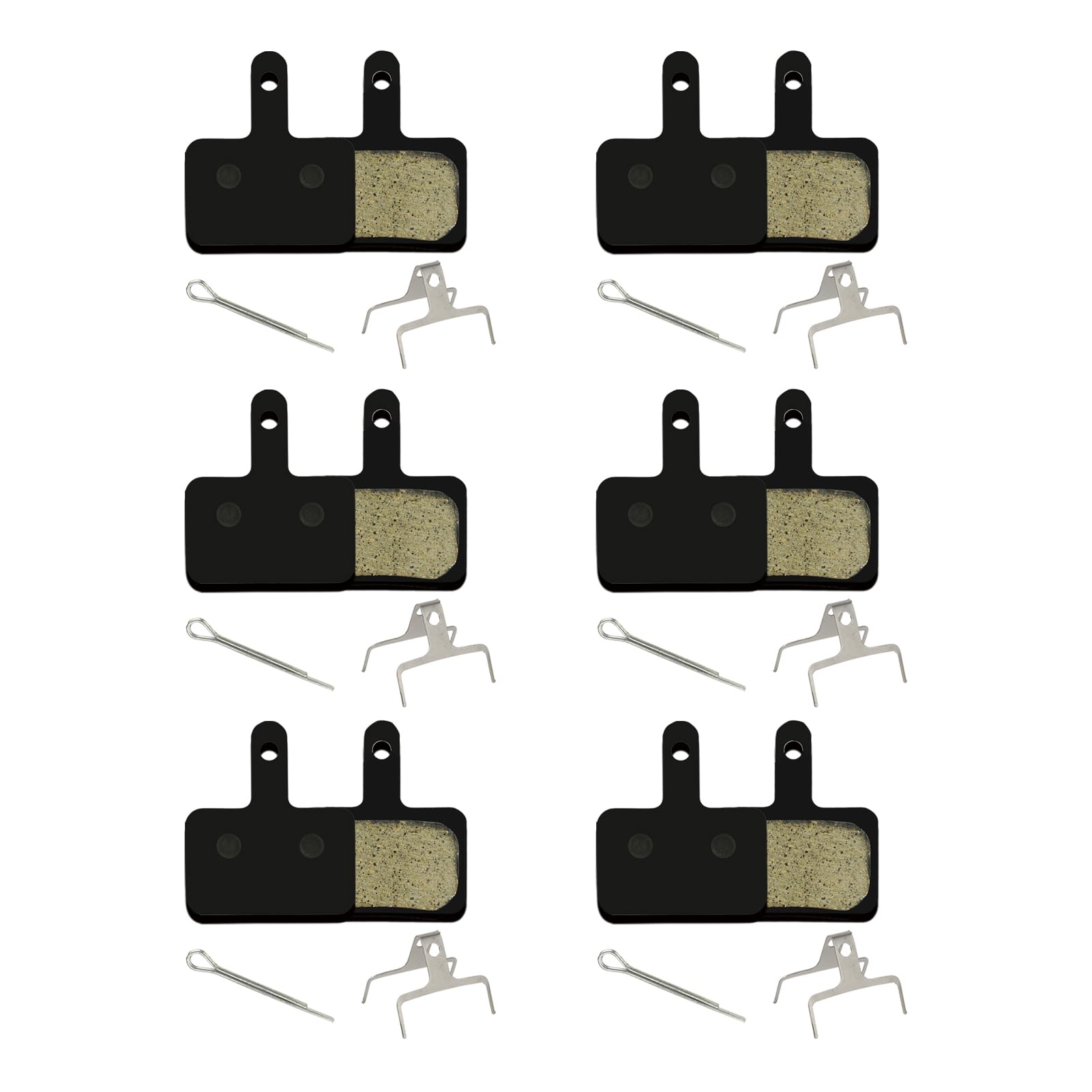 6 Pezzi Freno Pastiglie Freno a Disco in Ceramica per Shimano, Tektro, TRP, M575, M525, MT200, T615, M505, M495 Pastiglie di Ricambio per Bicicletta