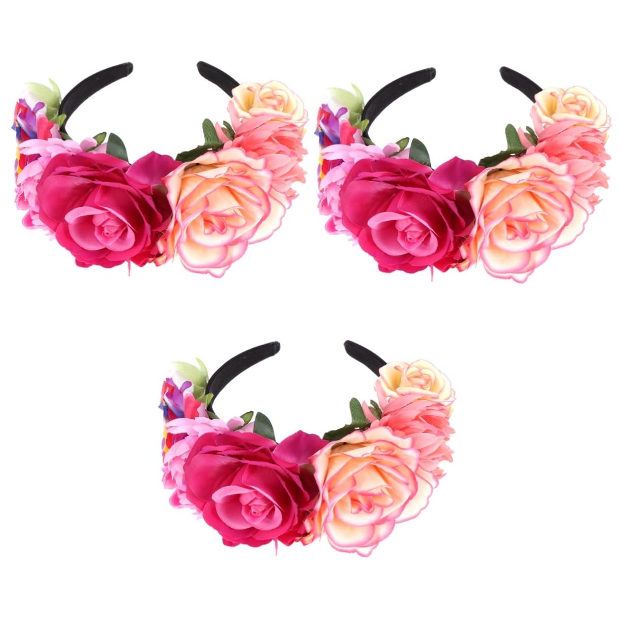 Beavorty 3 Piezas De Halloween Gomas De Pelo Niña Cintas Para El Cabello Para El Cabello De Las Mujeres Diadema Bohemia Novia Para El Cabello Niña De Las Flores