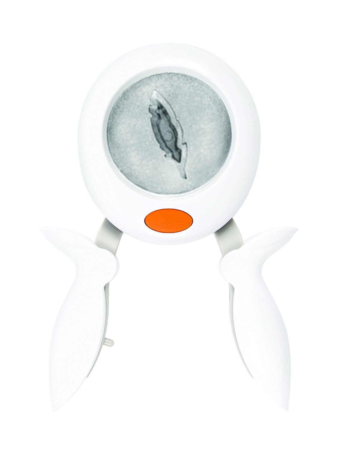 Fiskars Squeeze Punch L - Feather, 3.8 cm, For Left- and Right-handed use, Steel/Plastic, White/Orange, L, 1024412