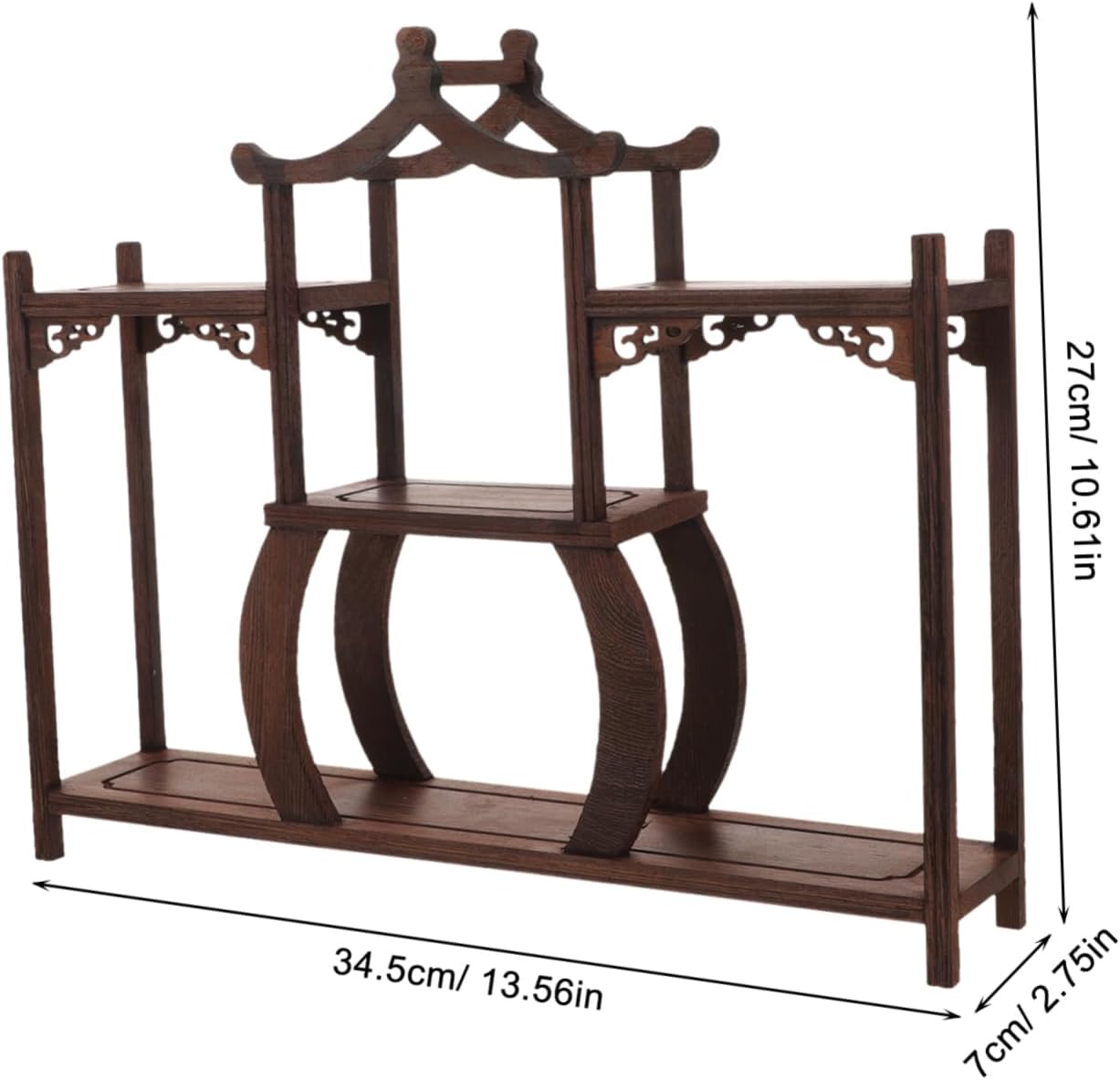 Wooden Plant Stand for Indoor Plants Pedestal Stand Shelves Retro Display Rack Storage Holder