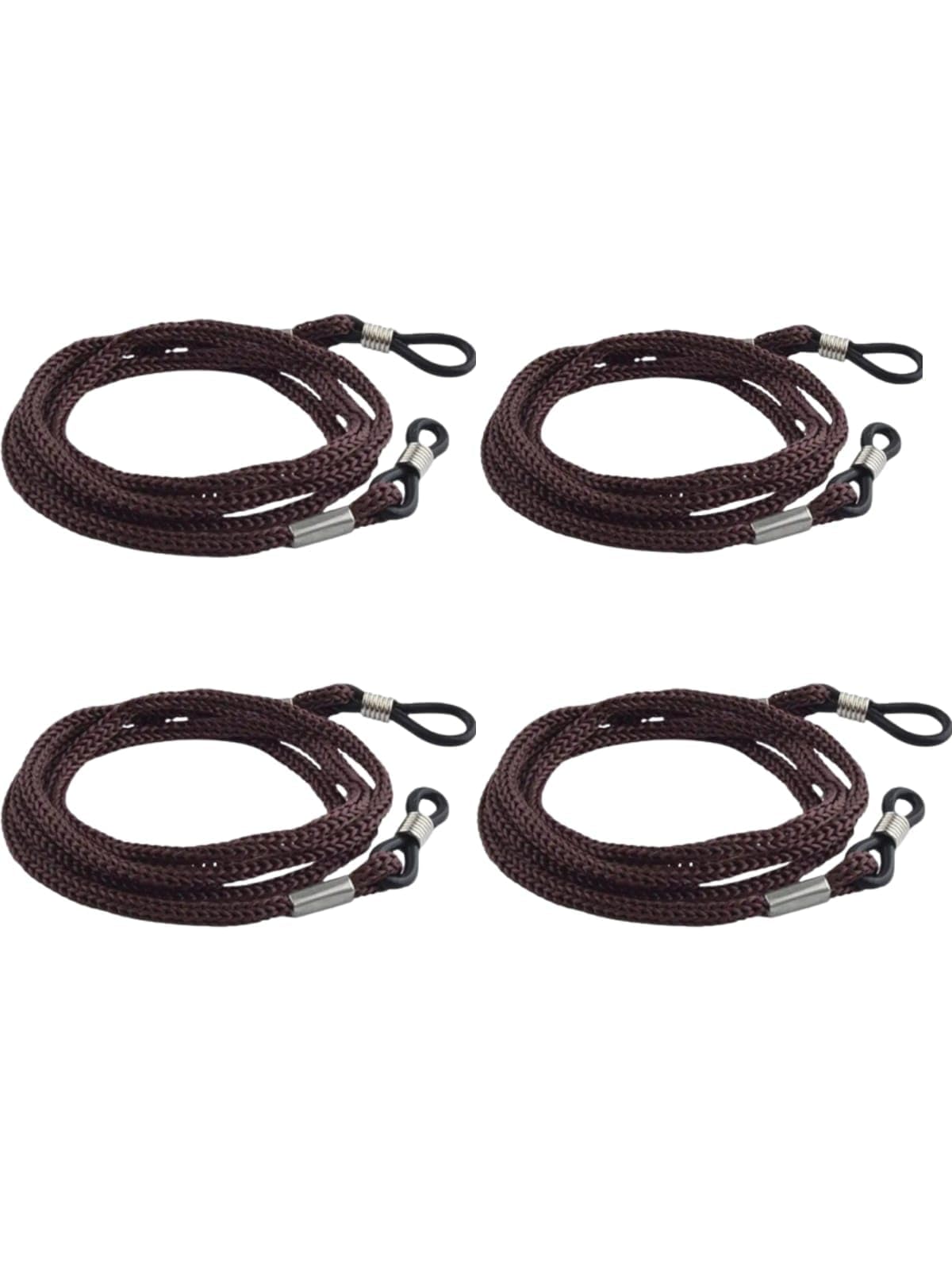 BARBUDDY 4 PC Nylon String Dori Neck Strap For Eyeglass Lanyard Spectacle Strap And Sunglass Cord (2Pc Black & 2Pc Brown)