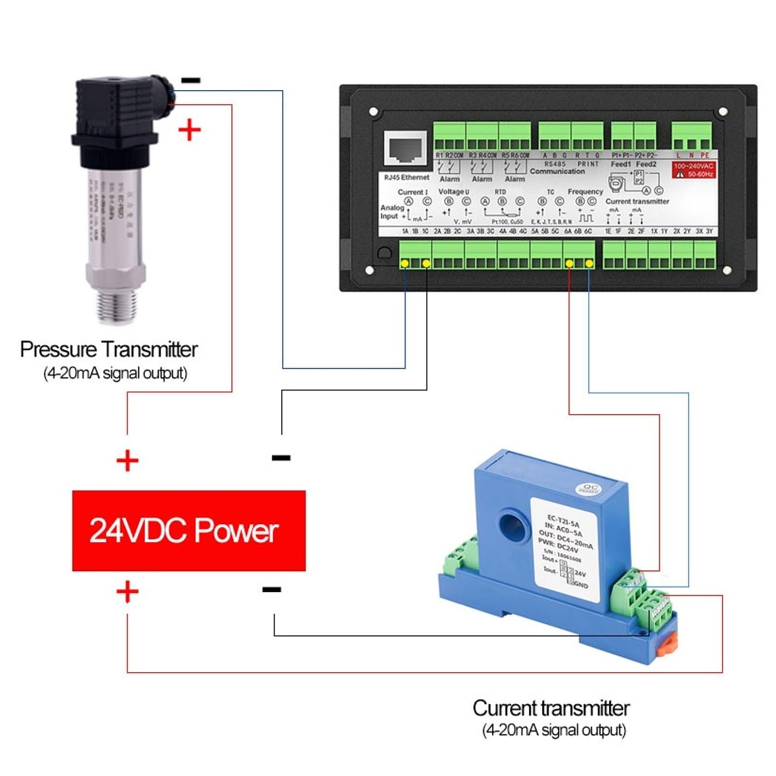 datenlogger Datenrekorder Datenlogger 6 Kanäle Temperatur Druck Luftfeuchtigkeit Strom Spannung(4 Channels 220V)