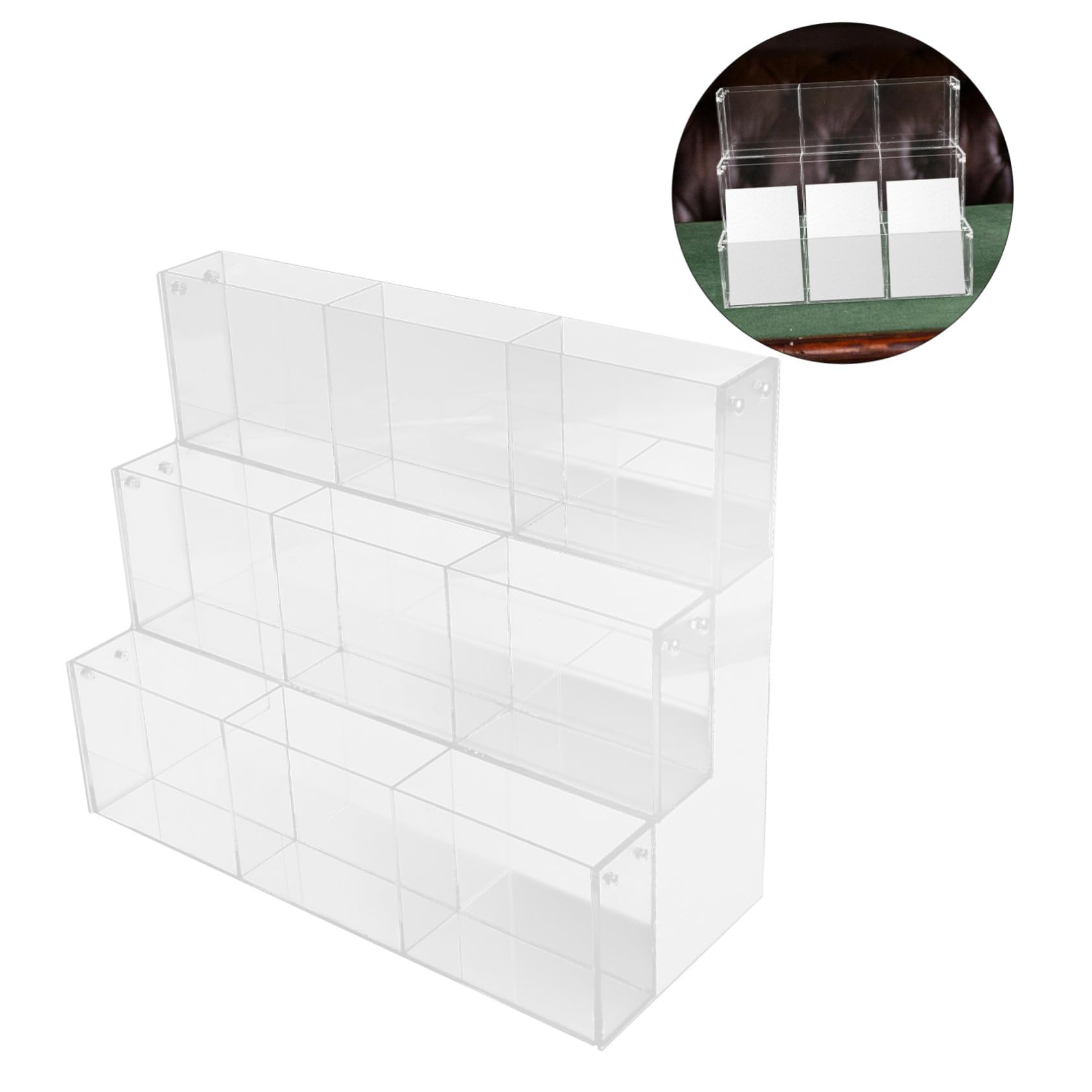 Levemolo Prospekthalter Lotterieständer Büro Acryl für Transparenter Moderner und Praktischer zum Organisieren von Berichten und Aufbewahren von Akten Shop