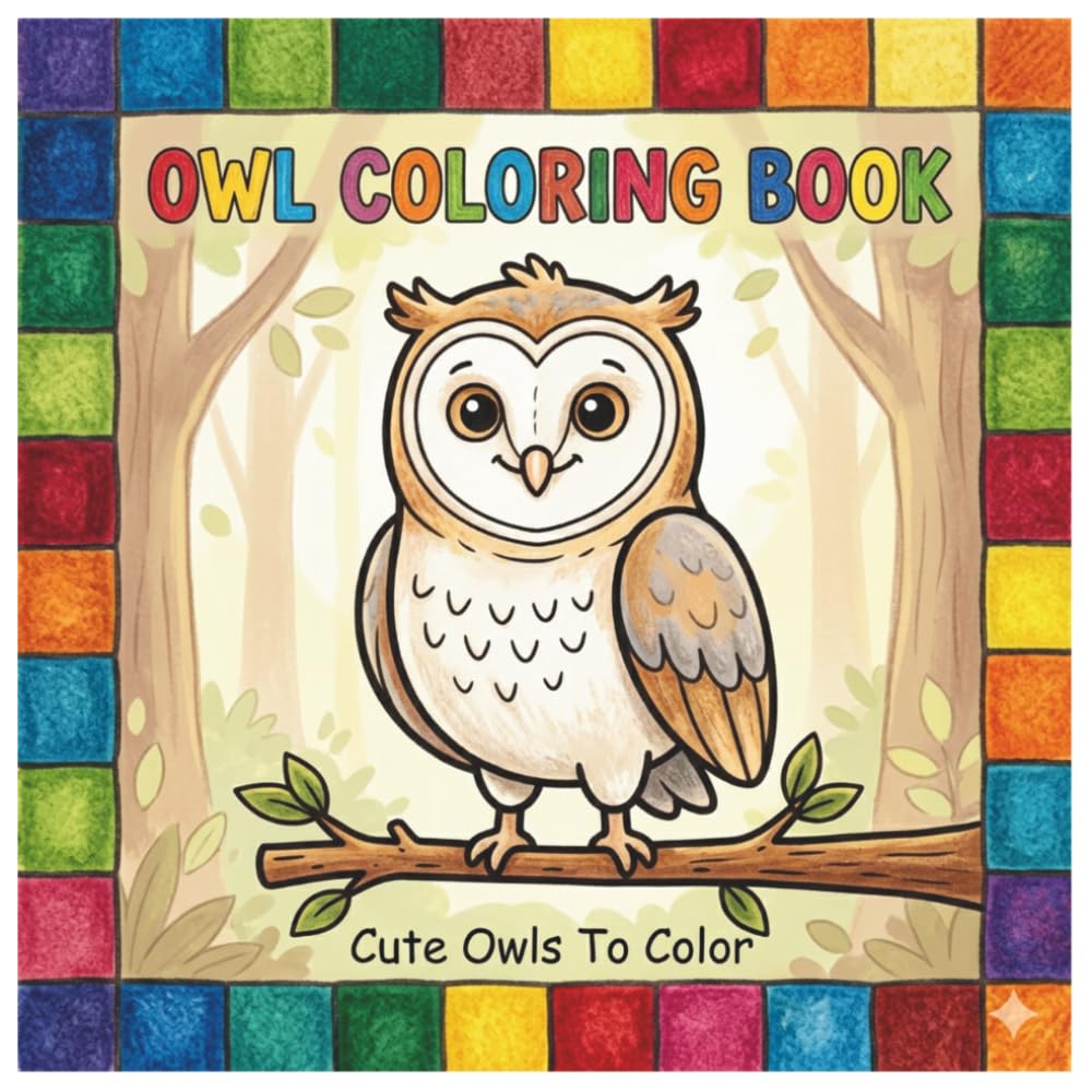 Owl Coloring Book: Coloring Book For Kids | Cute Animal Coloring Book | Cute Owl Coloring Book | Owls For Kids | Kid Coloring Book | Coloring Pages For Children Ages 3-6