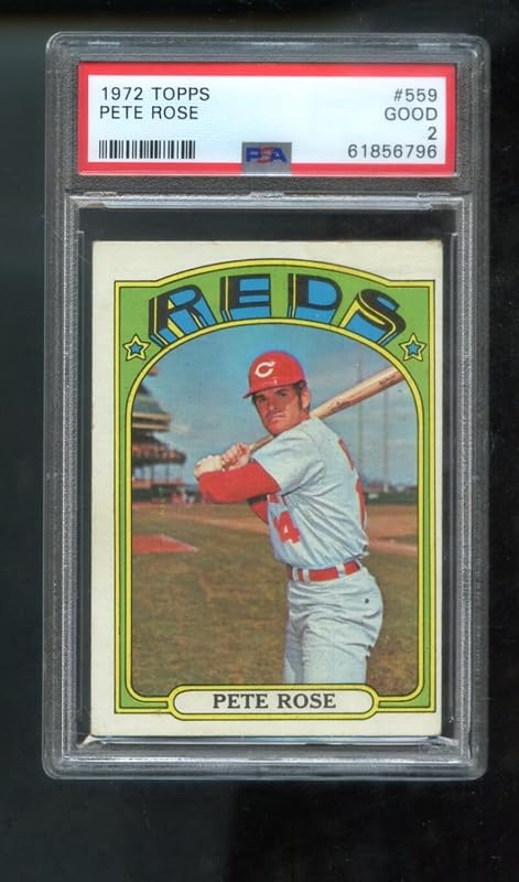 1972 Topps #559 Pete Rose PSA 2 Graded Baseball Card MLB Cincinnati Reds