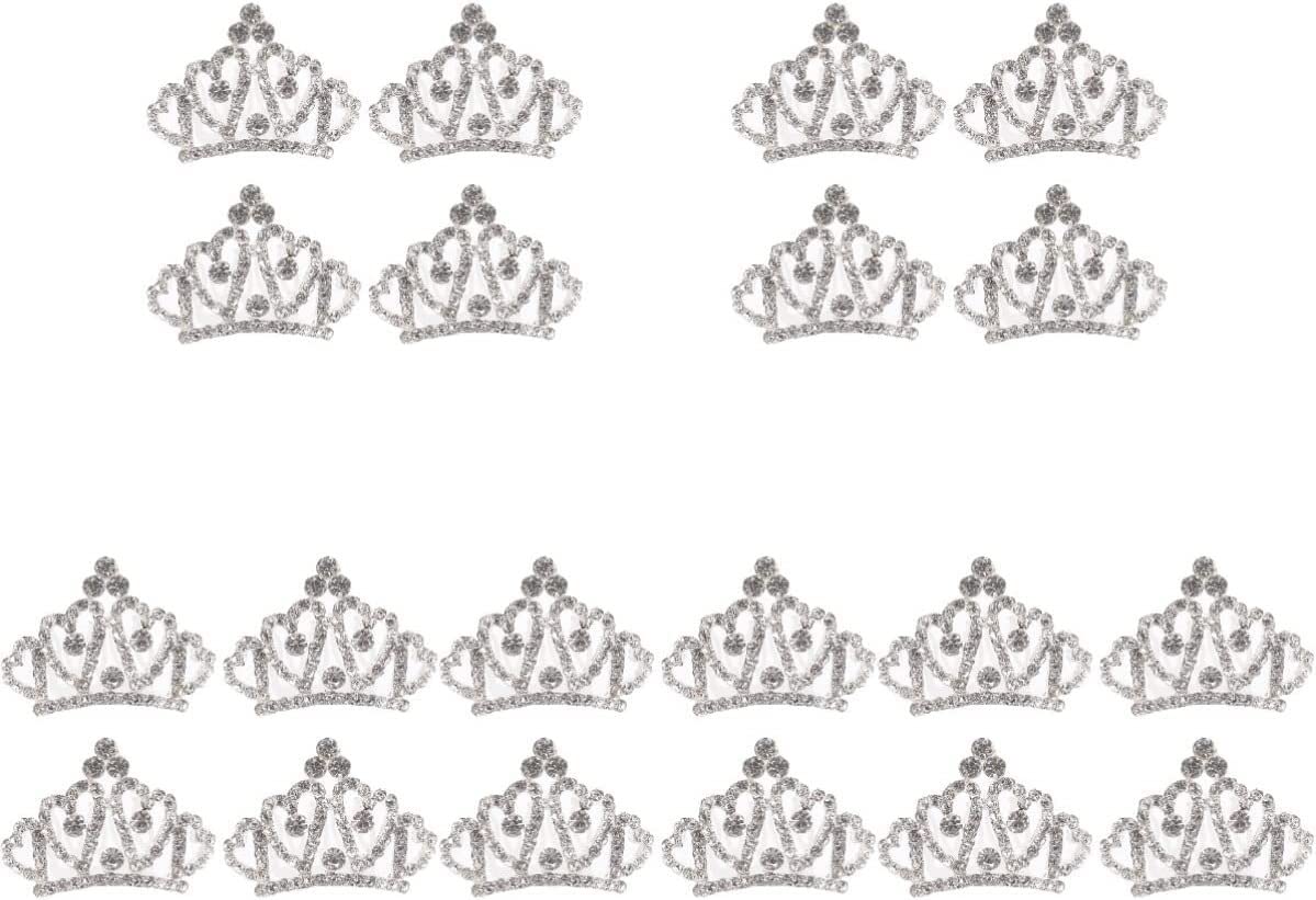 Grzebień do spinek do włosów, spinki do włosów, grzebienie do włosów, akcesoria do włosów nakrycie głowy, 12 szt. mini mini tiara mały grzebień do włosów mały grzebień do włosów tiara (kolor: srebrny