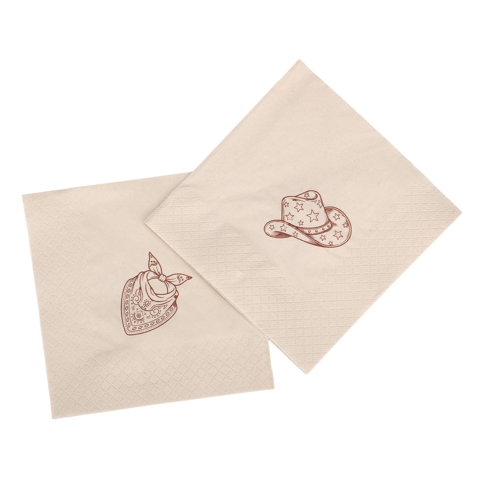 NQEUEPN 50Pcs Western Cowboy Cocktail Napkins, 5x5in Bachelorette Napkin