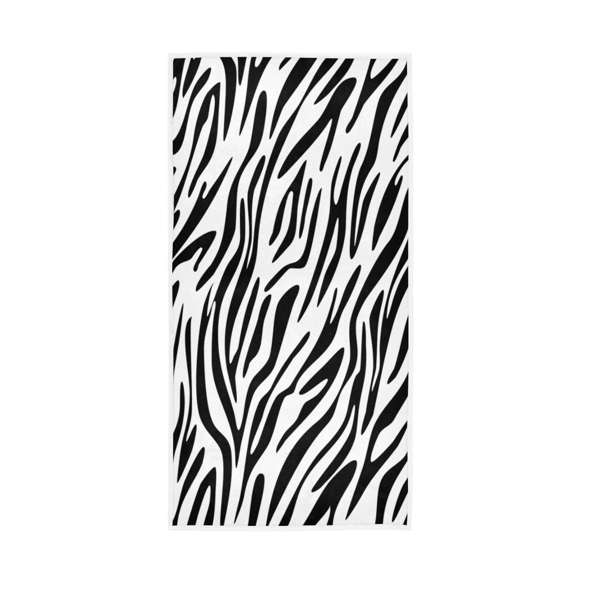 HUYGD Zebra Print Striped Soft Bath Hotel Spa Hand Gym Sport Towel 76 x 38 cm(30 x 15 Inches)