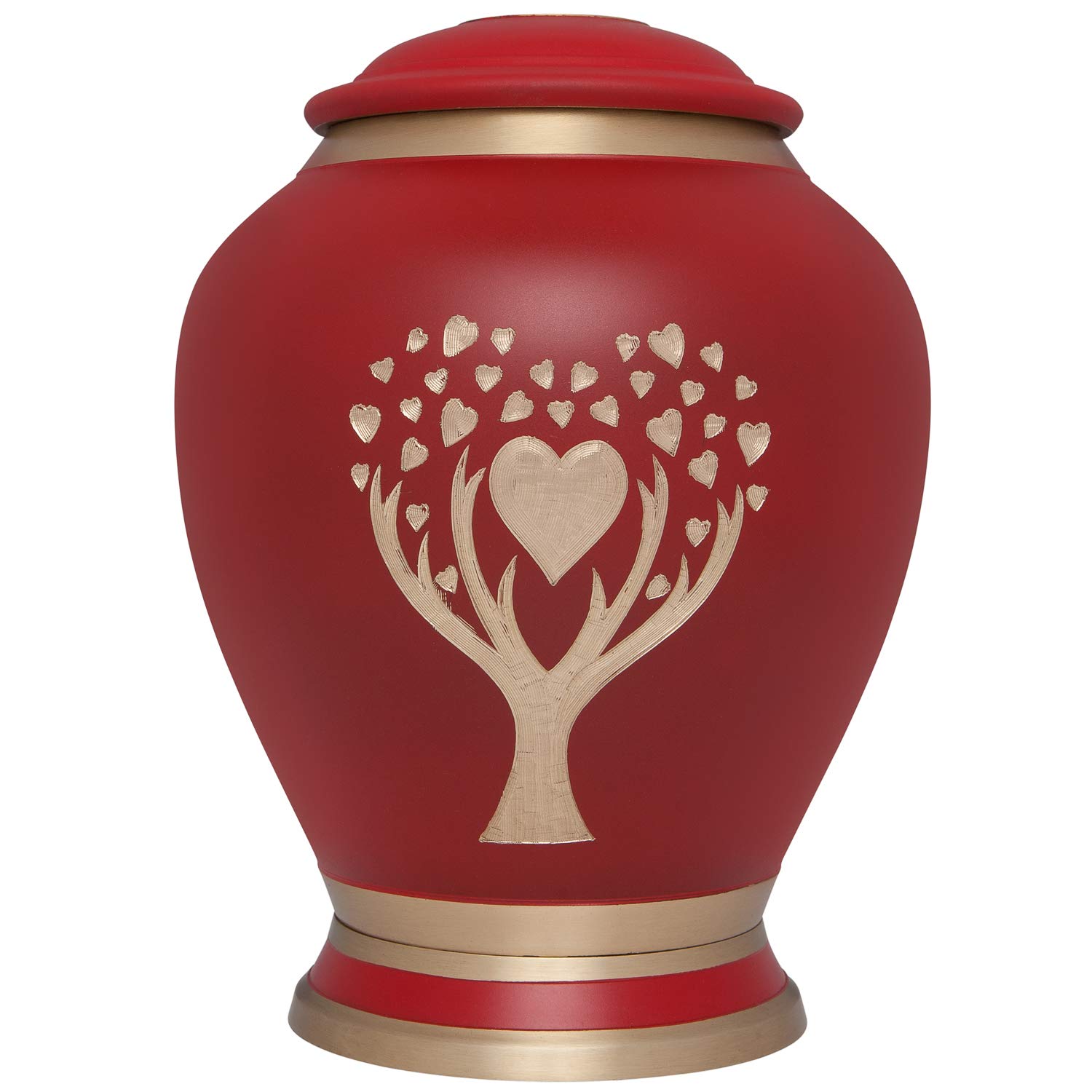 Buy Red Cremation Urn with Tree of Life by Liliane Memorials Urns for