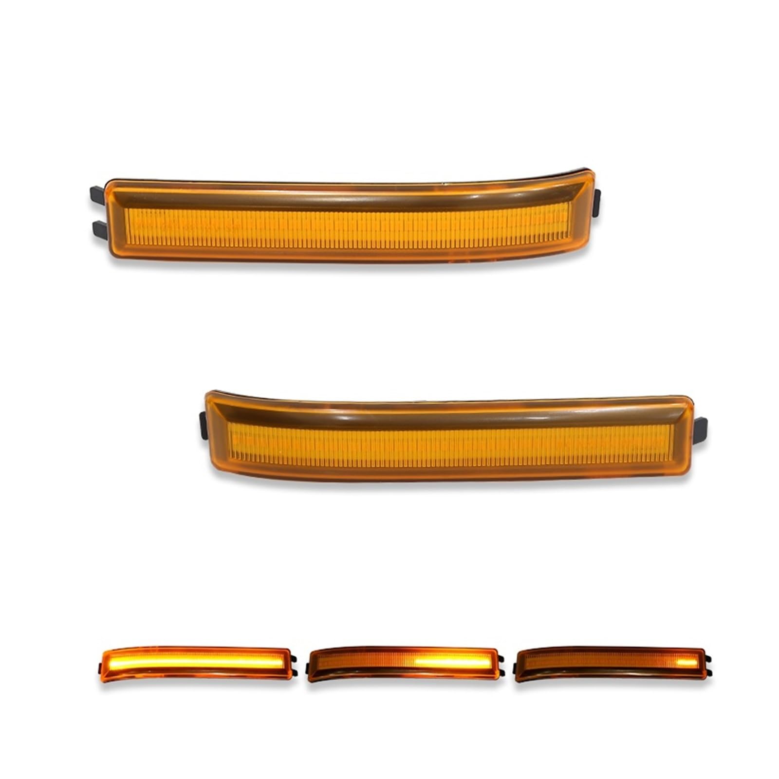 Gruppo Luci Indicatori Direzione LED Specchietto Laterale Lampeggiamento 2 Pezzi Per F150 Per SVT Per Raptor Indicatori Retrovisori(Yellow Dynamic Amber)