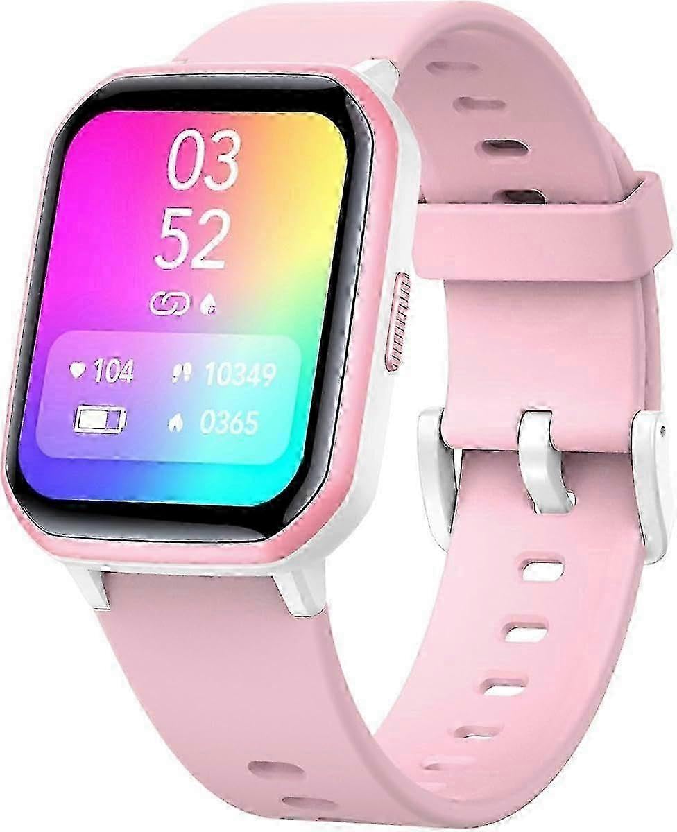 Kinder-Smartwatch für Mädchen, IP68 wasserdicht, Kinder-Fitness-Tracker-Uhr mit 3,8 cm DIY-Gesicht, Herzfrequenz-Schlafmonitor, 19 Sport-Modi, Kalorienzähler