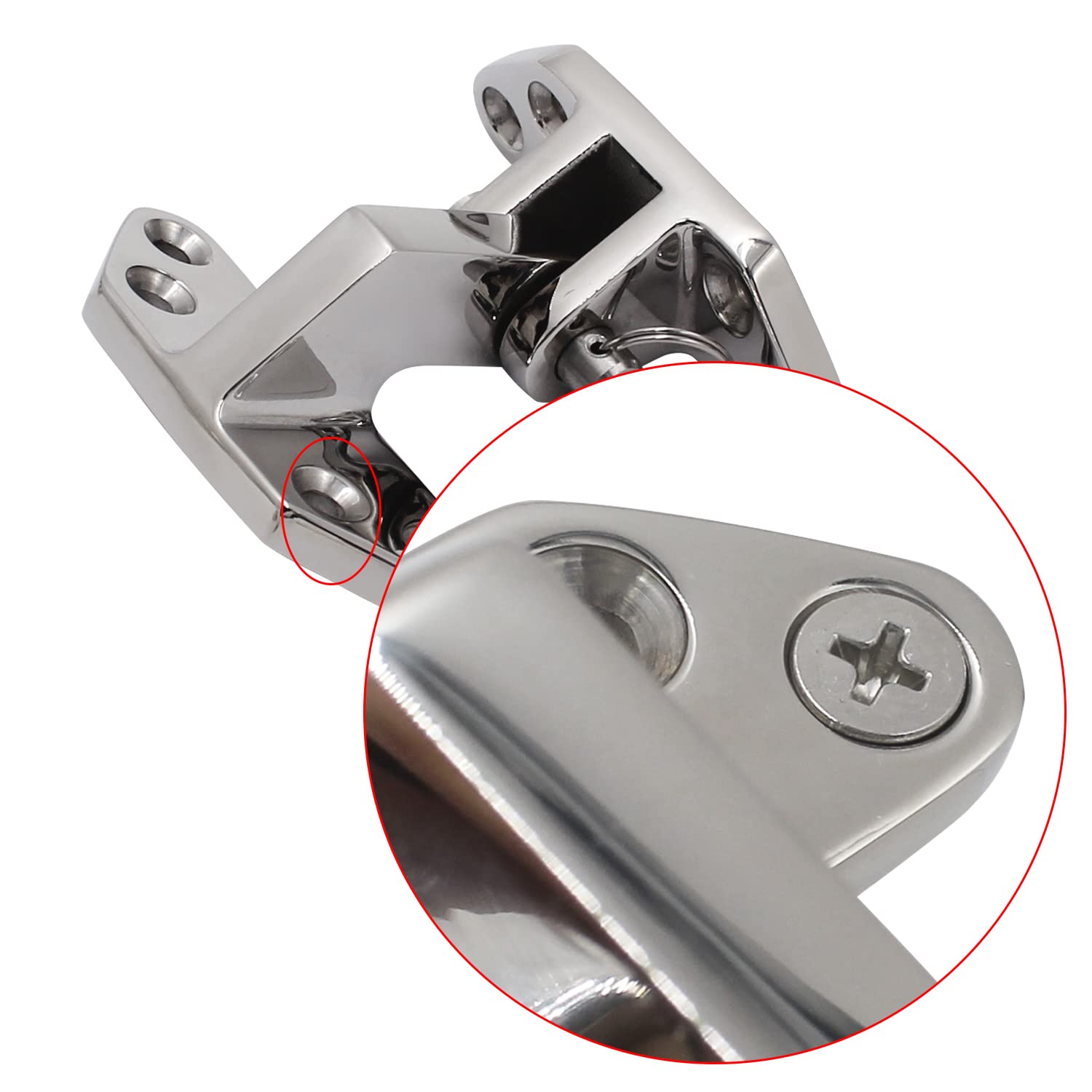 SHENGHUISS 316 Stainless Steel Marine Grade Boat Hatch Hinges Heavy Duty 1.5 Or 2 Inch - 2 Pack
