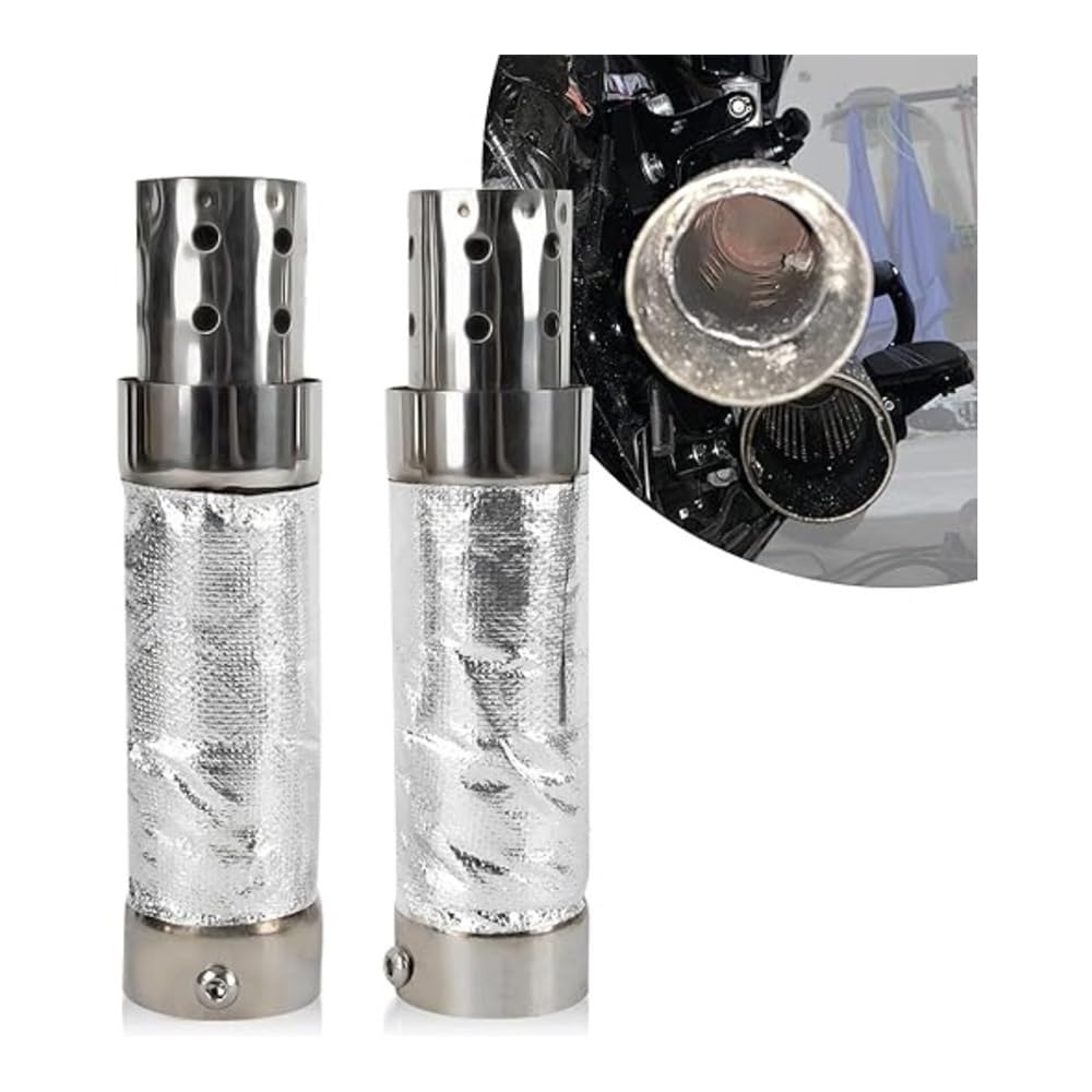 Tubo Scarico Moto Silenziatore Di Scarico Moto Silenziatore Tubo Di Collegamento Centrale Scarico Silenzioso Baffle Noise 2 Pollici Per Scatti Sfalsati E Laterali