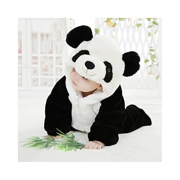 Amazon.co.jp: ベビー 着ぐるみ パンダさん ジャンプスーツ