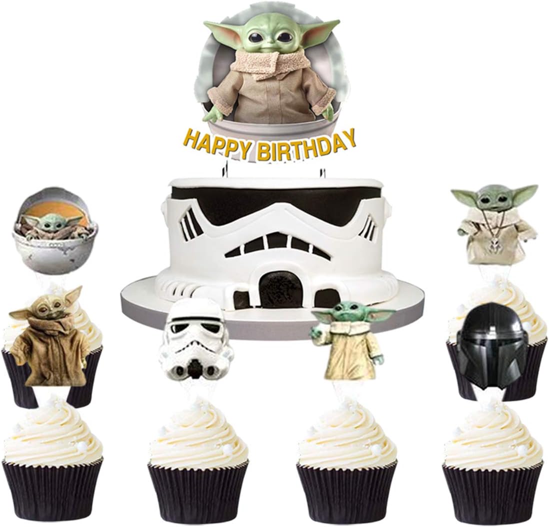 25pcs Star Wars Cake Topper, Star Wars birthday cake decoration, Star Wars theme party supplies