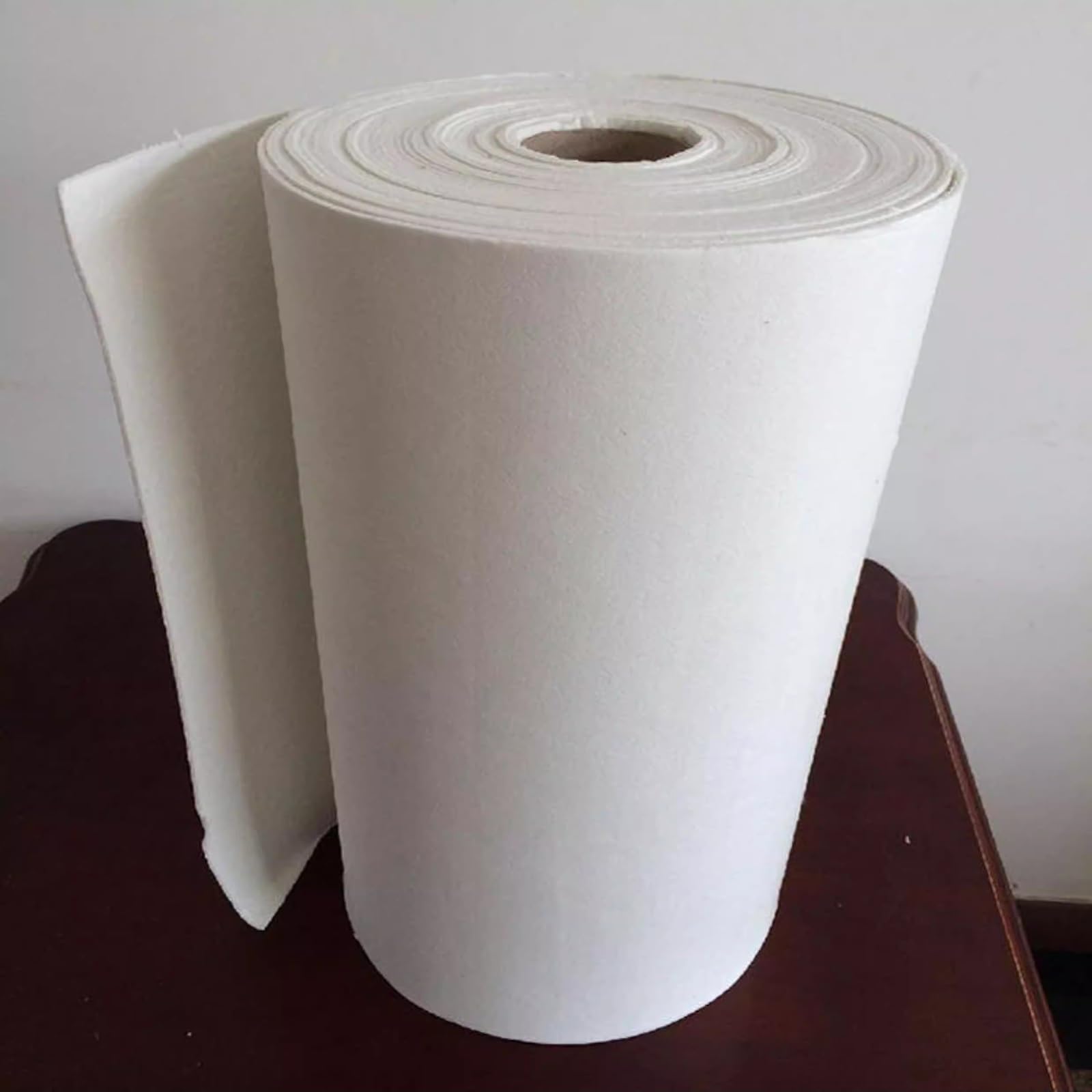 manta aislante de fibra cerámica Rollo de estante de horno de aislamiento de alta temperatura, grueso, blanco, 61cm x 1m, 1-10mm, papel de fibra cerámica(4MM)