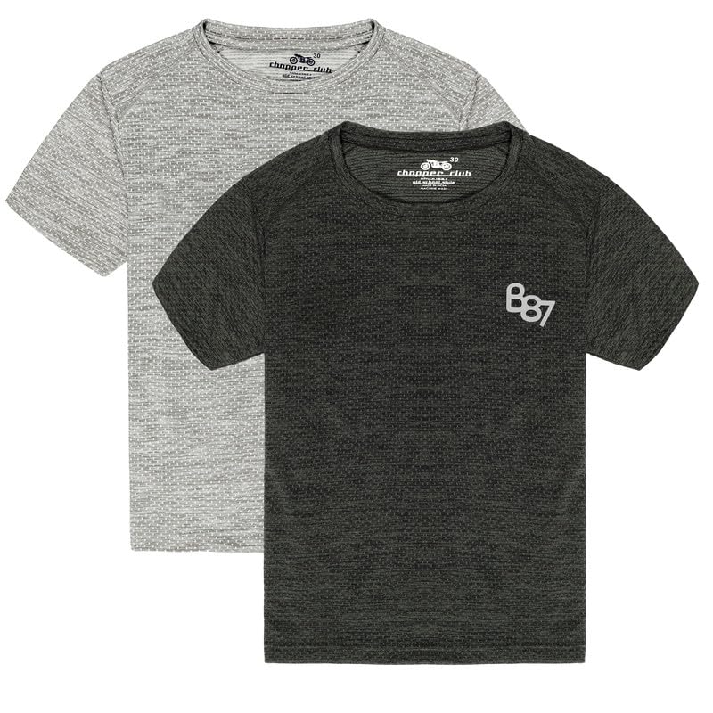 Image of chopper club Boys (5-14 Yrs) Sports T Shirts in Quick Dry Fabric Regular Fit Moisture Wicking Polyester Pack of Tees