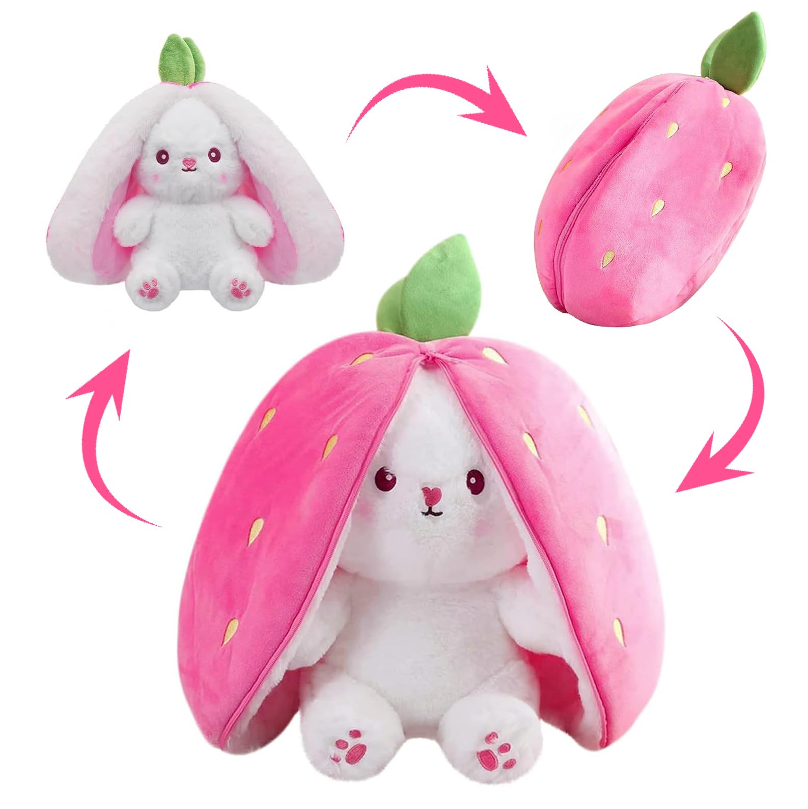 Buy ZEVIVA Reversible Strawberry Bunny Soft Toy with Chain | Cute
