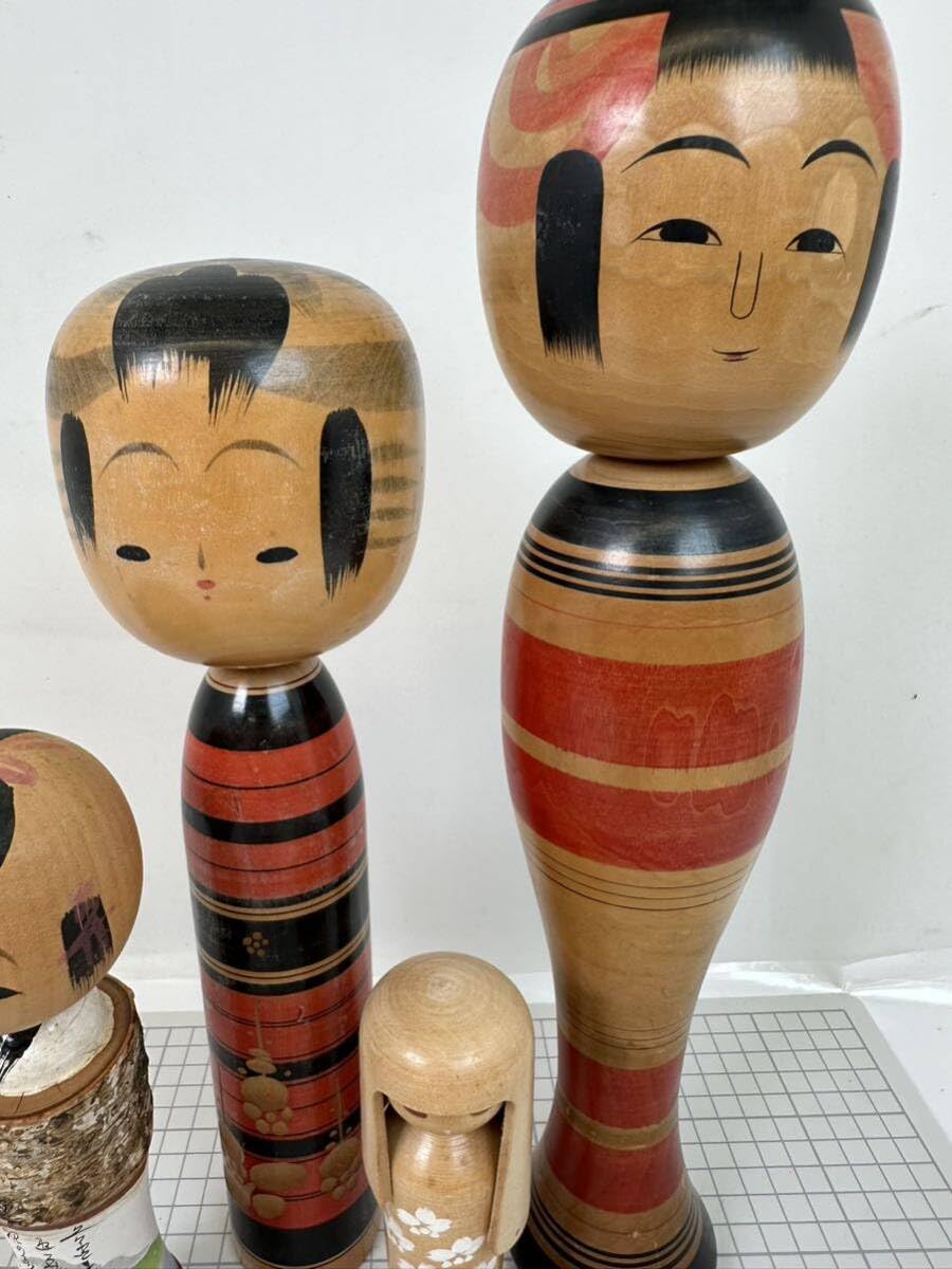 D-5 こけし 郷土玩具 伝統工芸品 木製人形 4点セット レトロ