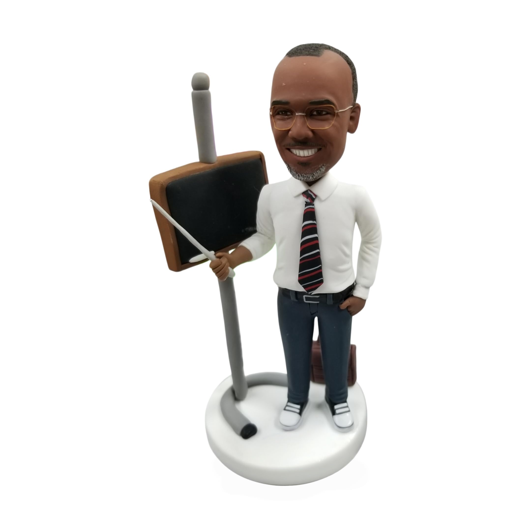 Statuetta Bobblehead 3D personalizzata da foto, Bobblehead per insegnanti maschi, decorazione da scrivania per insegnanti, insegnanti, insegnanti, ufficio, casa