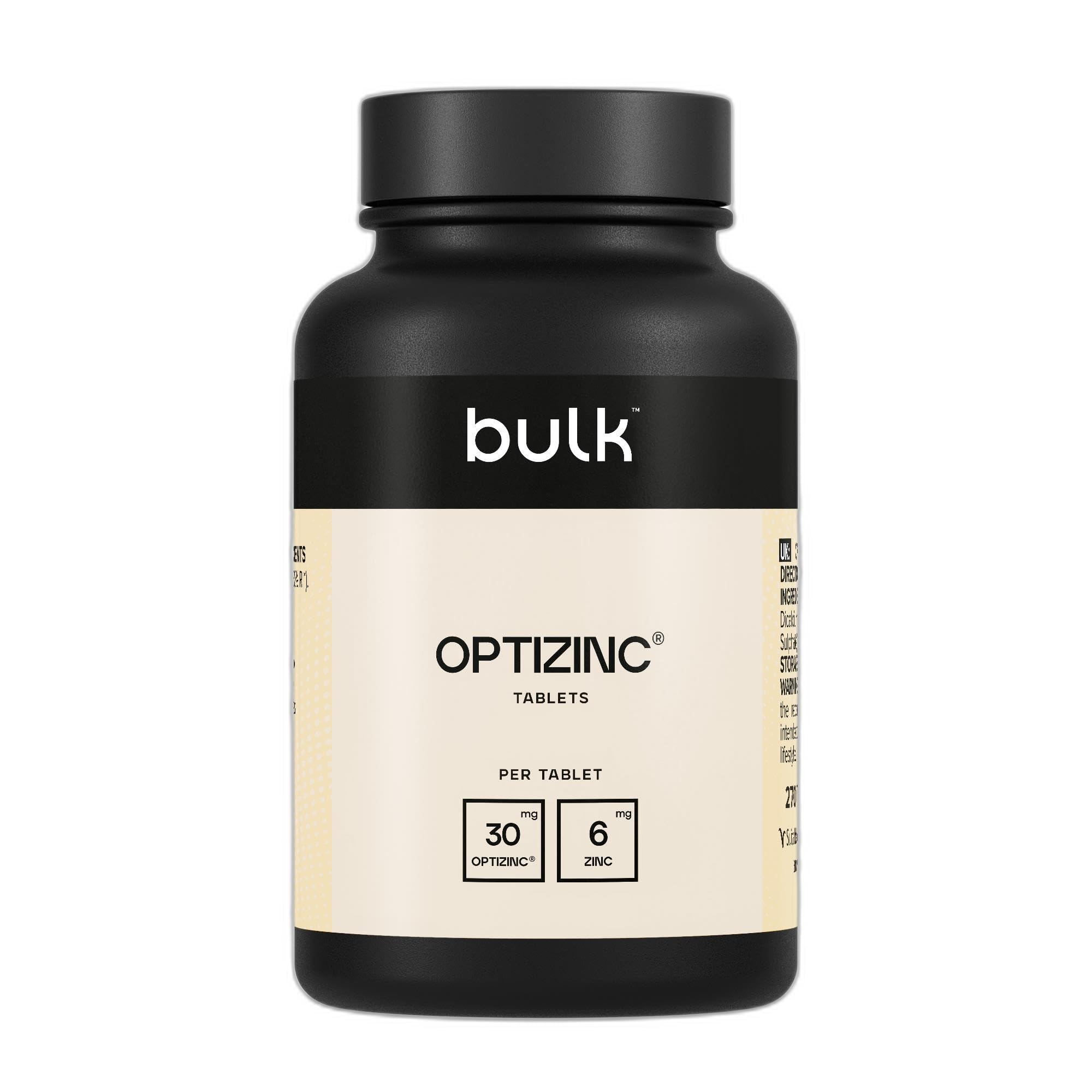 Bulk Powders Pure Optizinc Tablets, 30 Mg, Pack Of 270