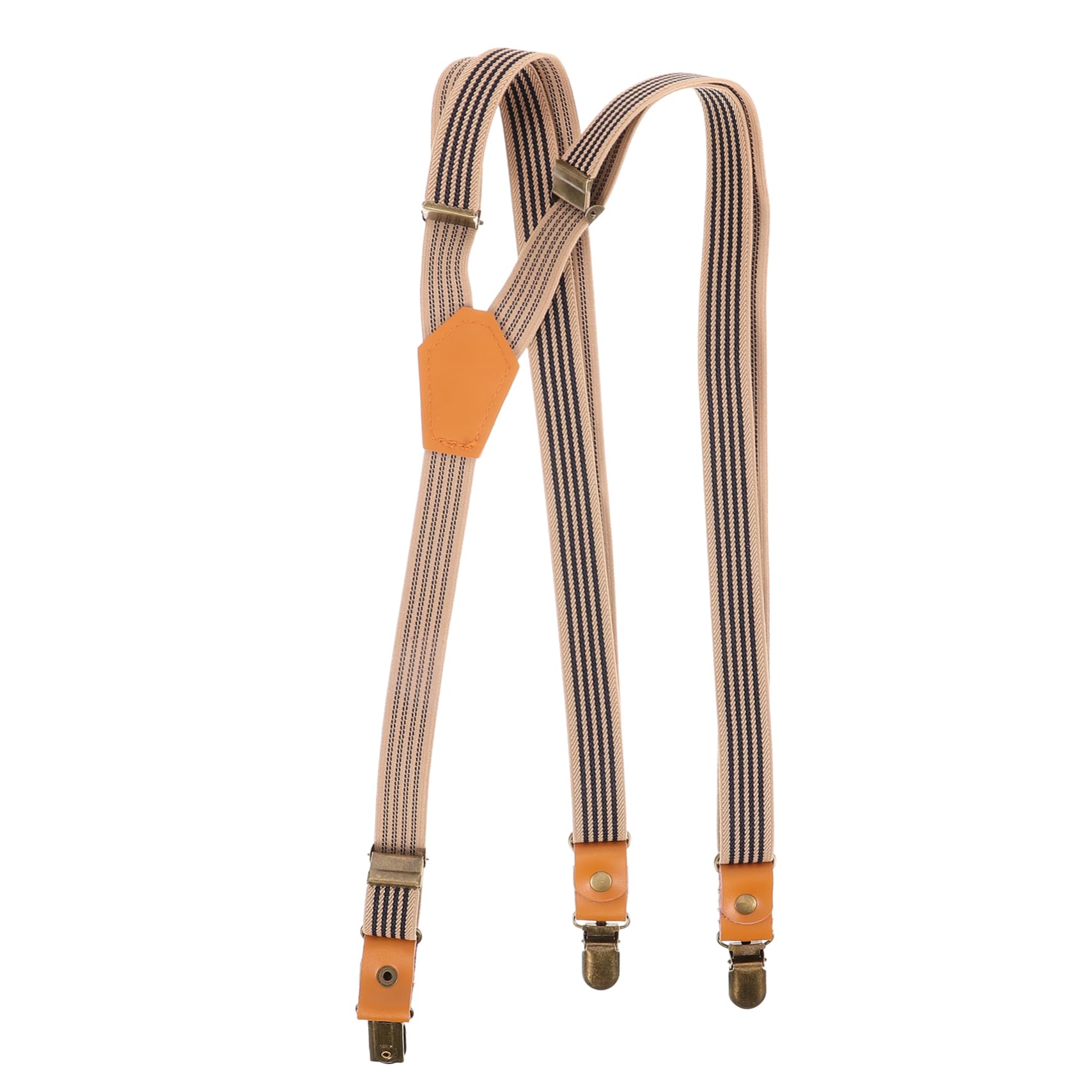 4pièces Bretelles Élastiques Ajustables Pour Hommes Accessoire Pratique Et Confortable Pour Costumes Et Jeans Design y Avec Rayures