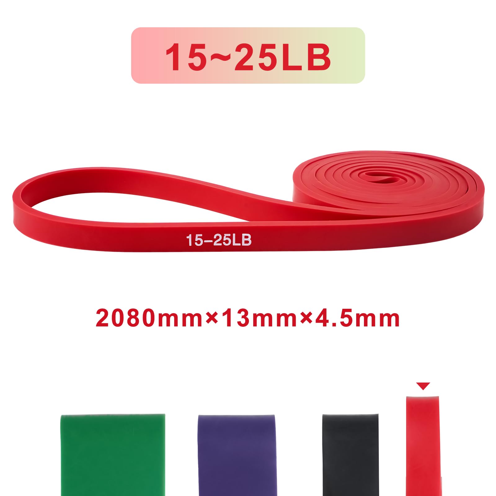 Elastici Fitness, 15-100LB Elastici Palestra, 100% Lattice Elastico Fitness, Elastico Palestra Pilates Yoga Powerlifting Crossfit Uomini Donne