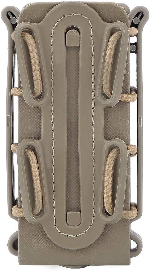 Outry 9mm Molle Magazine Pouch, Tactical Magazine Carrier with Belt Buckle Connector for Outdoor Airsoft/BB Gun/CS Game/Hunting/Shooting