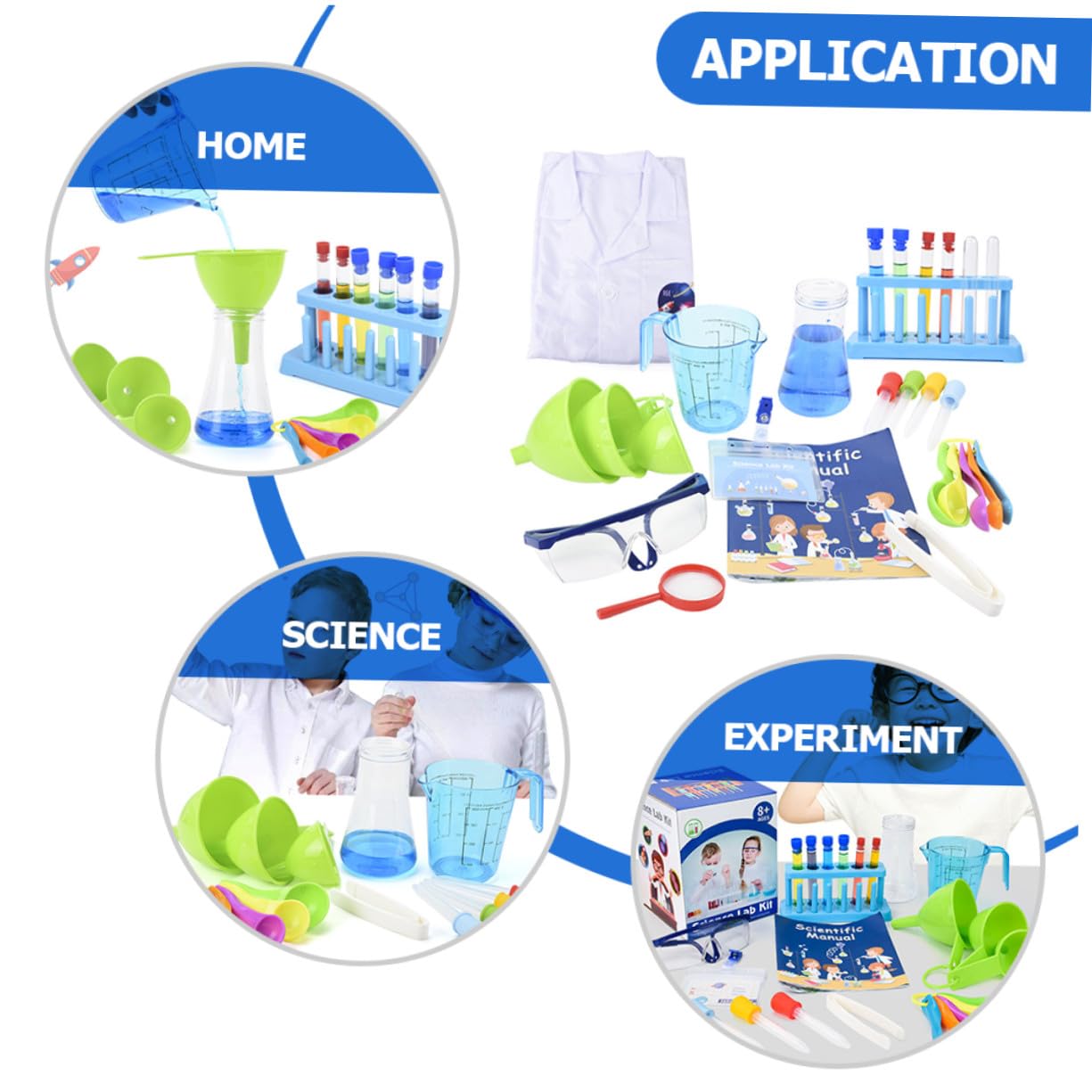 VANZACK Kit Expérimentation Scientifique pour Garçon Fille Kit de Laboratoire pour Garçon Fille Expériences Scientifiques