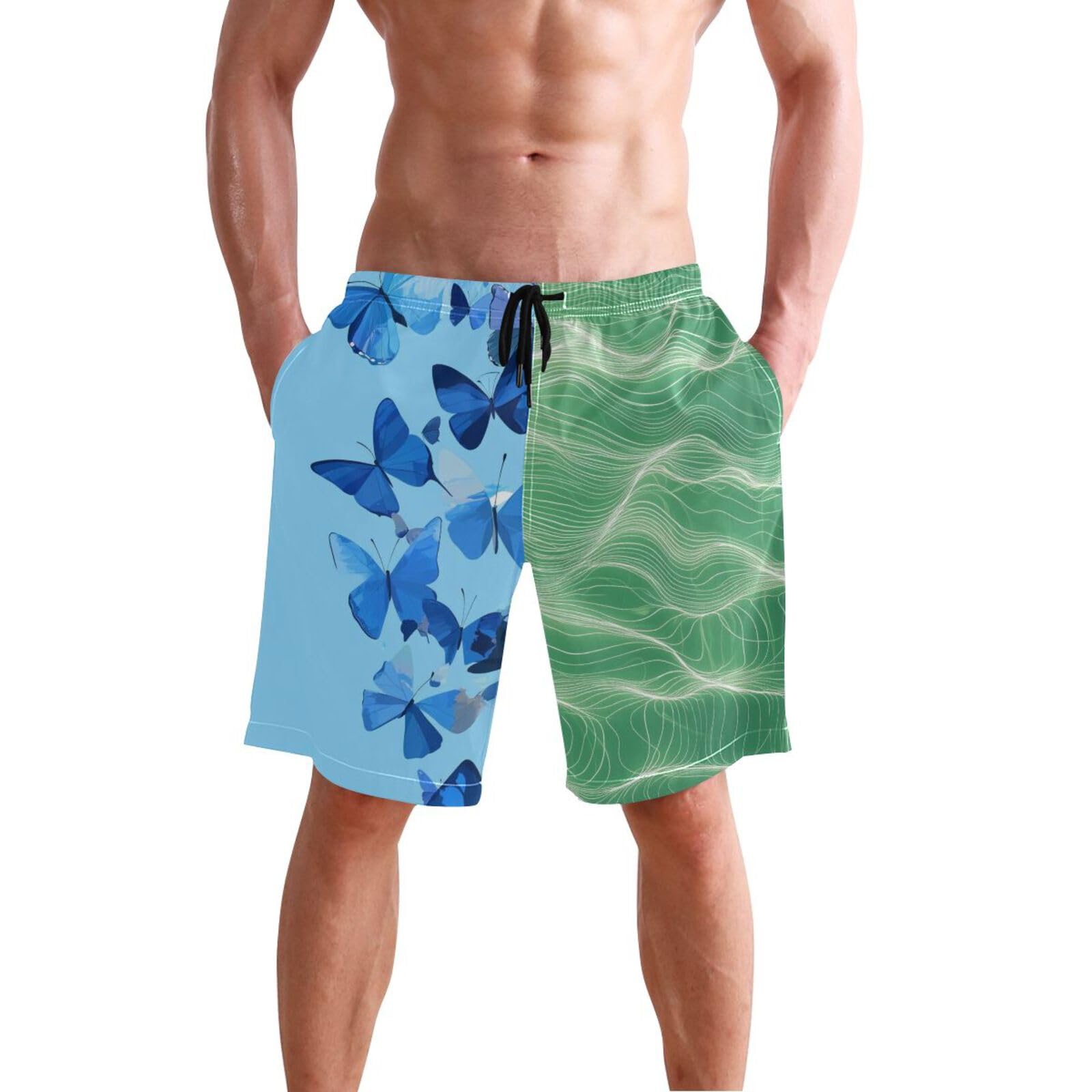Short de plage extensible homme vert surf idéal pour les journées de glisse - 8