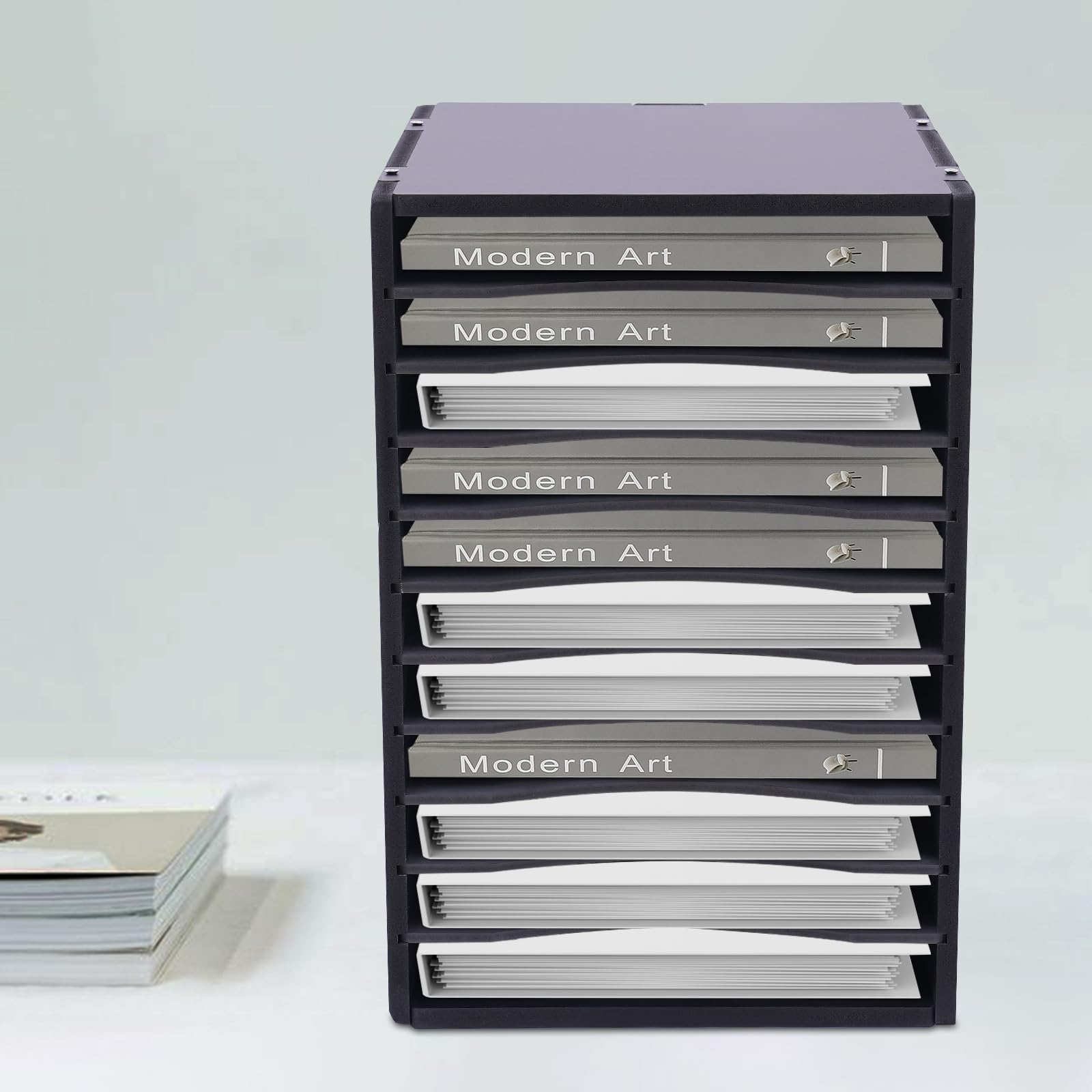 Organiseur de littérature de bureau, trieur vertical pour courrier, magazines, papiers, 11 compartiments de rangement de bureau